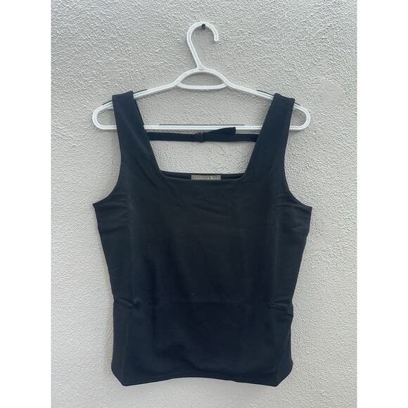 Isabella Bird Womens Tank Top Size Medium Black Square Neck Back Strap - Picture 1 of 10